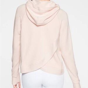 Athleta Cross Back Pink Sweatshirt size large